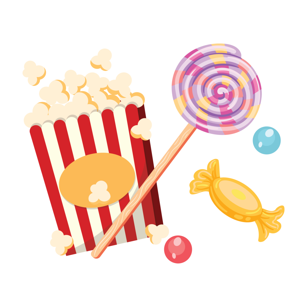 popcorn and candy