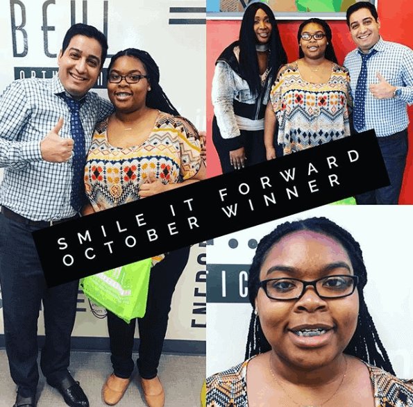 Collage of Behl Orthodontics Smile It Forward winners