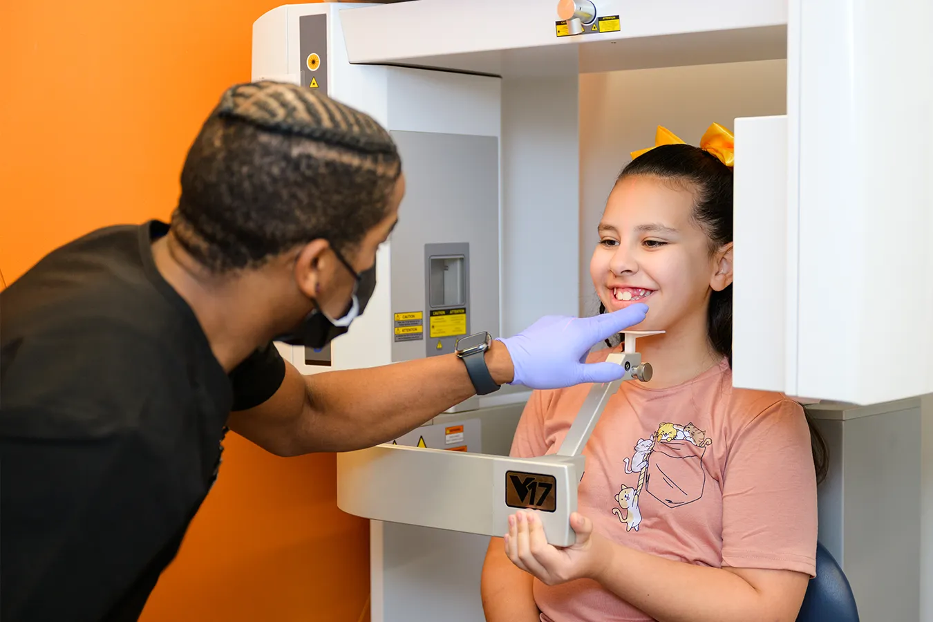 Behl Orthodontics assistant preparing for patient photos